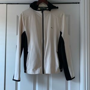 Lauren Ralph Lauren Active Women's Black and Cream zip up Hoody Size US L